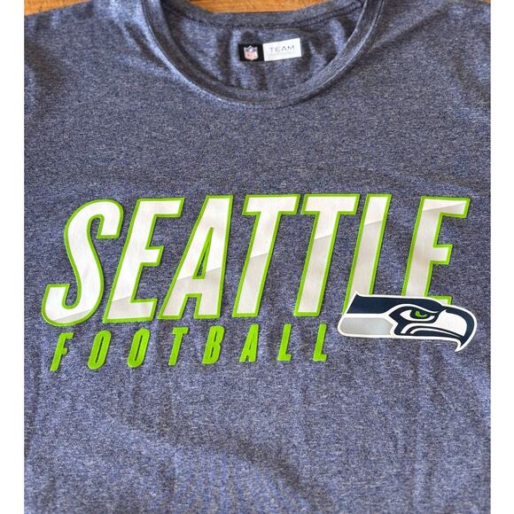 Seattle Seahawks Football NFL Gray Long Sleeve Athletic T-Shirt Size Large - Picture 3 of 7